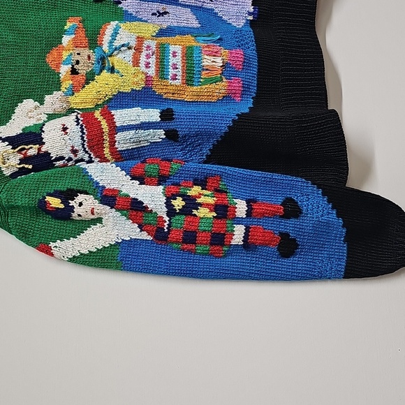 Berek Knit Multicultural Character Crop Sweater 1980's Heavyweight Pima Cotton - Picture 3 of 12